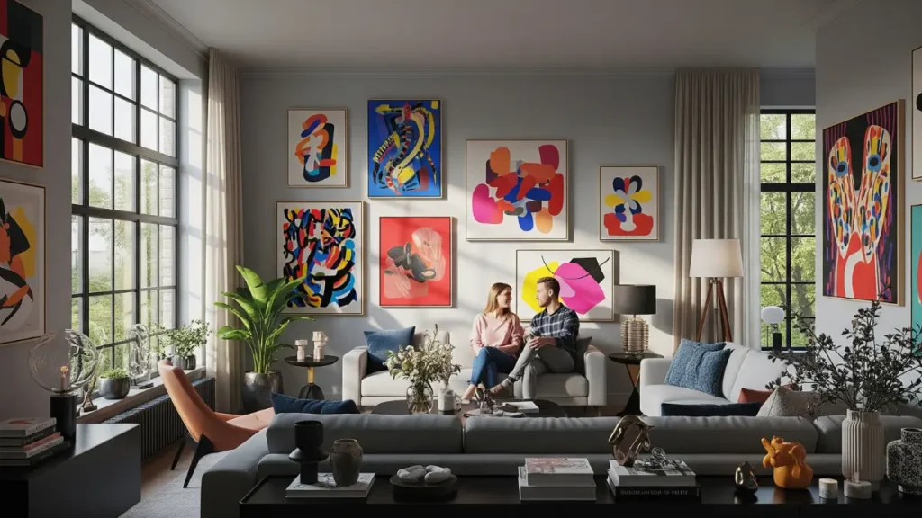 Belos ambientes decorados modernos com arte e toque pessoal.