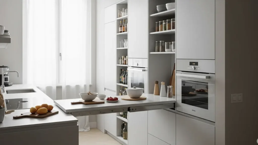 Decoração de cozinha simples em espaço pequeno