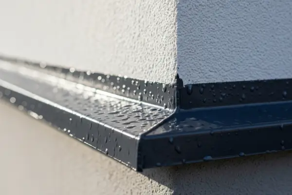 Detalhe de parede com nova impermeabilização mostrando como evitar infiltrações em casa.